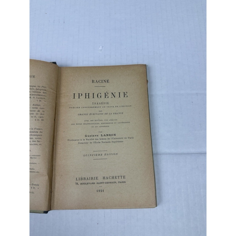 Racine "Iphigénie" / Librairie Hachette 1926 - Picture 5 of 7